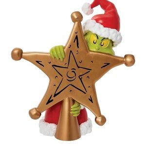 New in Box! Department 56 Grinch tree topper.